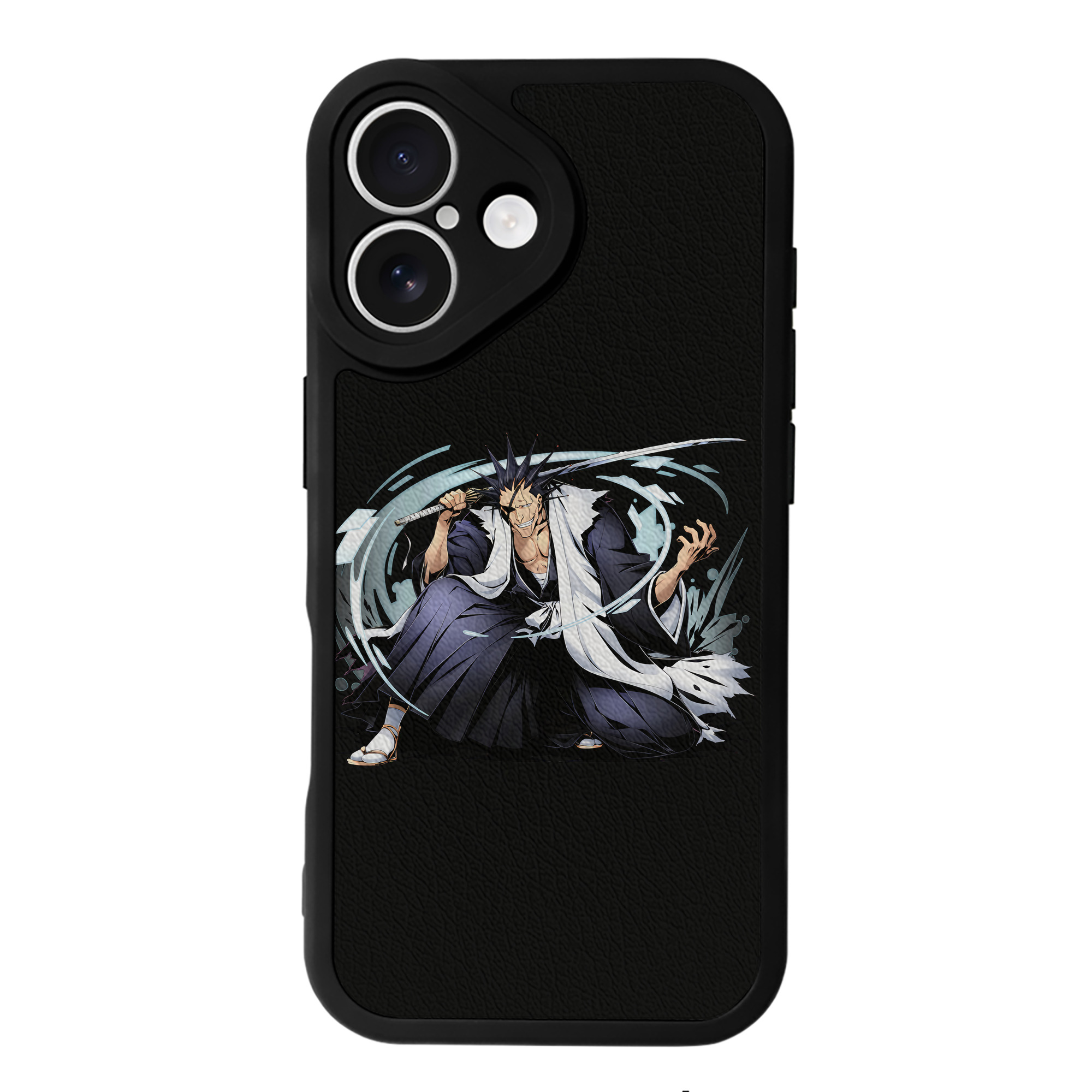 （画像用） ブリーチ ざらき けんぱち BLEACH Zaraki Kenpachi 【iPhone 16シリーズ対応】シリコンスマホケース（レザー調） 材質：シリコン